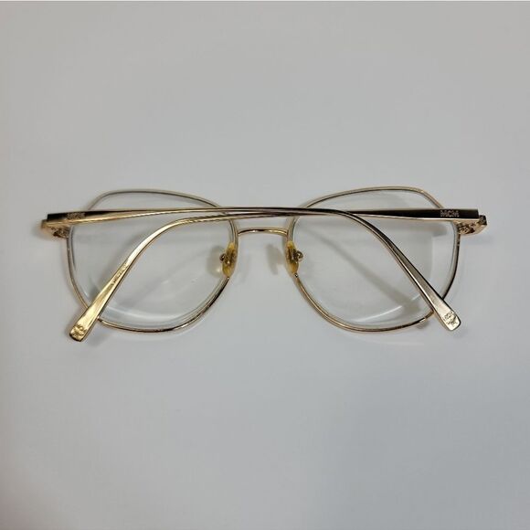MCM 2114 717 Eyeglasses Frames 55-18-140 Gold Hexagon w/ Case Unisex Vtg Frames main image 14